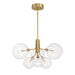 Meridian - M100135NB - LED Chandelier - Natural Brass