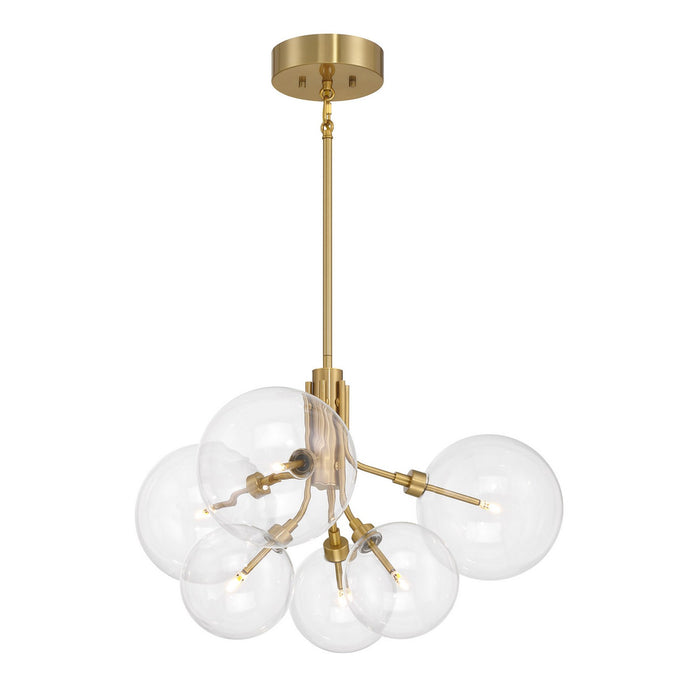 Meridian - M100135NB - LED Chandelier - Natural Brass