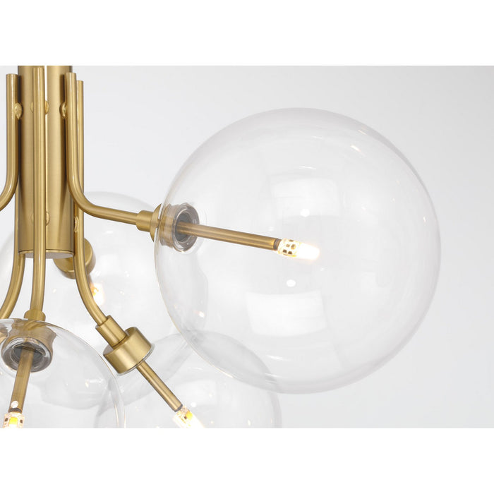 Meridian - M100135NB - LED Chandelier - Natural Brass