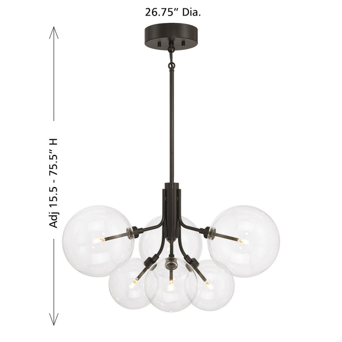 Meridian - M100135ORB - LED Chandelier - Oil Rubbed Bronze