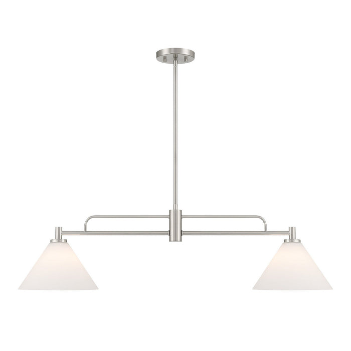 Meridian - M100136BN - Two Light Chandelier - Brushed Nickel