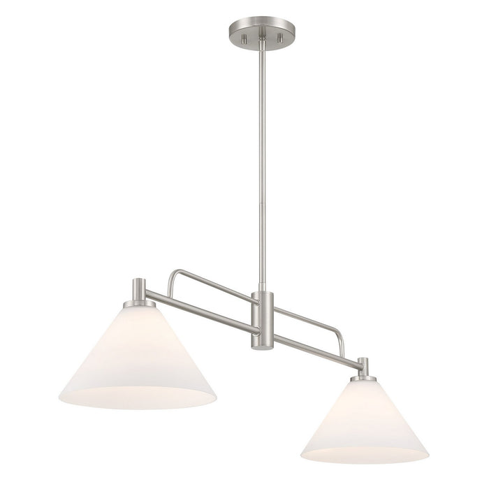 Meridian - M100136BN - Two Light Chandelier - Brushed Nickel