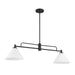 Meridian - M100136MBK - Two Light Chandelier - Matte Black