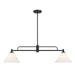 Meridian - M100136MBK - Two Light Chandelier - Matte Black