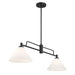 Meridian - M100136MBK - Two Light Chandelier - Matte Black