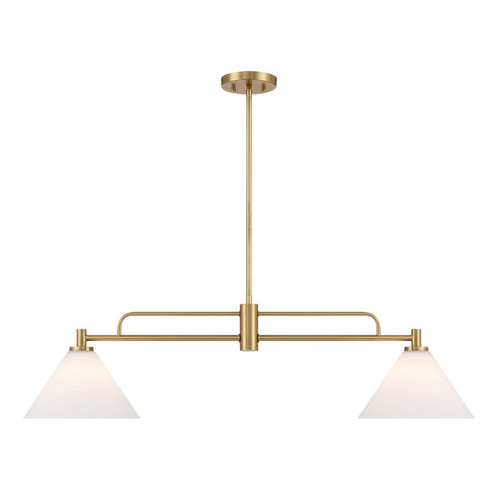 Meridian - M100136NB - Two Light Chandelier - Natural Brass