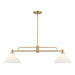 Meridian - M100136NB - Two Light Chandelier - Natural Brass