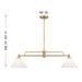 Meridian - M100136NB - Two Light Chandelier - Natural Brass