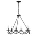 Meridian - M100137MBK - Six Light Chandelier - Matte Black