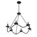 Meridian - M100137MBK - Six Light Chandelier - Matte Black