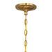 Meridian - M100137NB - Six Light Chandelier - Natural Brass