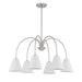 Meridian - M100138BN - Six Light Chandelier - Brushed Nickel