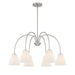 Meridian - M100138BN - Six Light Chandelier - Brushed Nickel