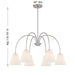 Meridian - M100138BN - Six Light Chandelier - Brushed Nickel