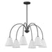 Meridian - M100138MBK - Six Light Chandelier - Matte Black