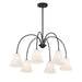 Meridian - M100138MBK - Six Light Chandelier - Matte Black