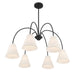 Meridian - M100138MBK - Six Light Chandelier - Matte Black