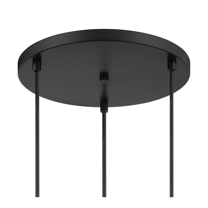 Meridian - M100139MBK - Three Light Chandelier - Matte Black