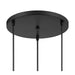 Meridian - M100139MBK - Three Light Chandelier - Matte Black