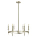 Meridian - M100140BN - Six Light Chandelier - Brushed Nickel