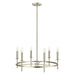 Meridian - M100140BN - Six Light Chandelier - Brushed Nickel