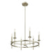 Meridian - M100140BN - Six Light Chandelier - Brushed Nickel