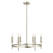 Meridian - M100140BN - Six Light Chandelier - Brushed Nickel