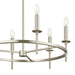 Meridian - M100140BN - Six Light Chandelier - Brushed Nickel