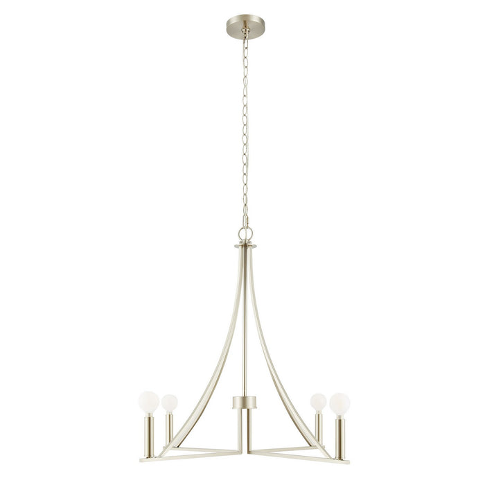 Meridian - M100141BN - Four Light Chandelier - Brushed Nickel