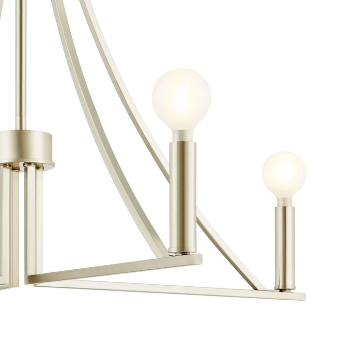 Meridian - M100141BN - Four Light Chandelier - Brushed Nickel