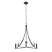 Meridian - M100141MBK - Four Light Chandelier - Matte Black