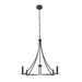 Meridian - M100141MBK - Four Light Chandelier - Matte Black