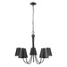 Meridian - M100142MBK - Five Light Chandelier - Matte Black