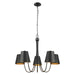 Meridian - M100142MBK - Five Light Chandelier - Matte Black