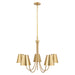 Meridian - M100142NB - Five Light Chandelier - Natural Brass