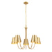 Meridian - M100142NB - Five Light Chandelier - Natural Brass