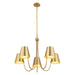 Meridian - M100142NB - Five Light Chandelier - Natural Brass