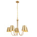 Meridian - M100142NB - Five Light Chandelier - Natural Brass