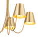 Meridian - M100142NB - Five Light Chandelier - Natural Brass