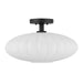 Meridian - M60075MBK - One Light Semi-Flush Mount - Matte Black