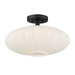 Meridian - M60075MBK - One Light Semi-Flush Mount - Matte Black