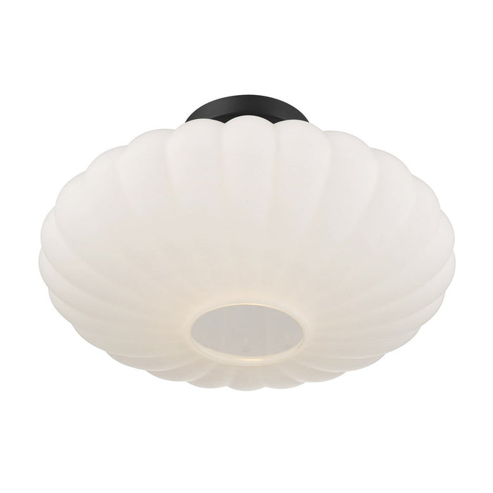 Meridian - M60075MBK - One Light Semi-Flush Mount - Matte Black