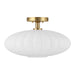 Meridian - M60075NB - One Light Semi-Flush Mount - Natural Brass