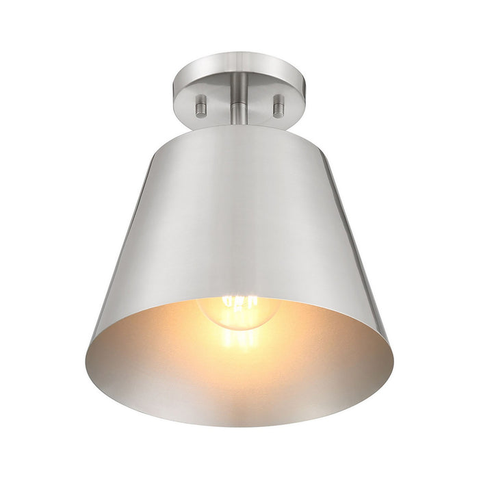 Meridian - M60076BN - One Light Semi-Flush Mount - Brushed Nickel