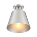 Meridian - M60076BN - One Light Semi-Flush Mount - Brushed Nickel