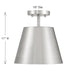 Meridian - M60076BN - One Light Semi-Flush Mount - Brushed Nickel