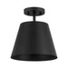 Meridian - M60076MBK - One Light Semi-Flush Mount - Matte Black