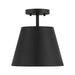 Meridian - M60076MBK - One Light Semi-Flush Mount - Matte Black