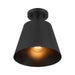 Meridian - M60076MBK - One Light Semi-Flush Mount - Matte Black