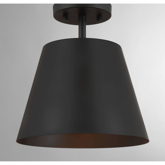 Meridian - M60076MBK - One Light Semi-Flush Mount - Matte Black